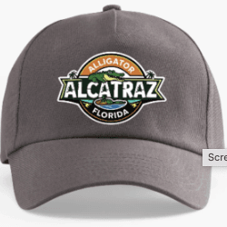 HAT (DARK GREY) Alligator Alcatraz Florida